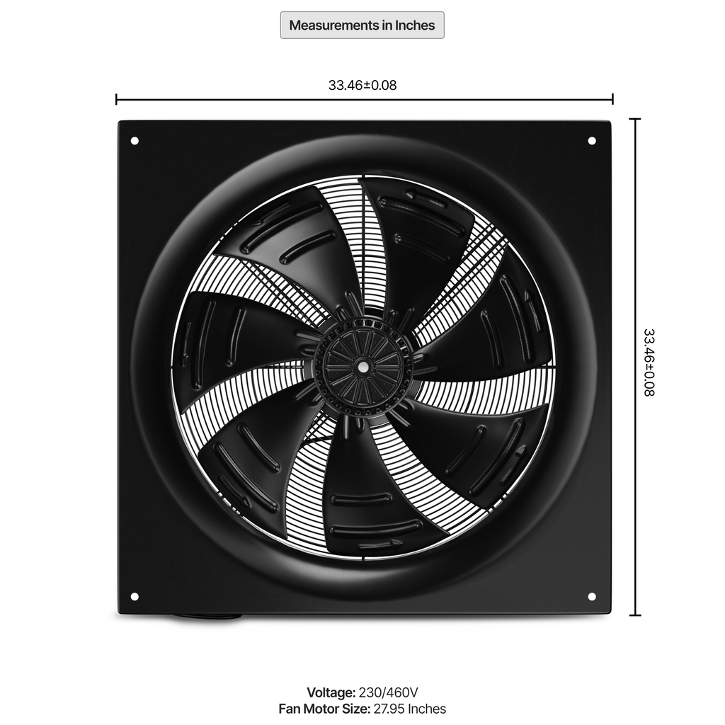 Dunli Condenser Fan Motor & Assembly - Aftermarket Replacement Addison Part No. 0515P-0784 -710mm/230V -460V