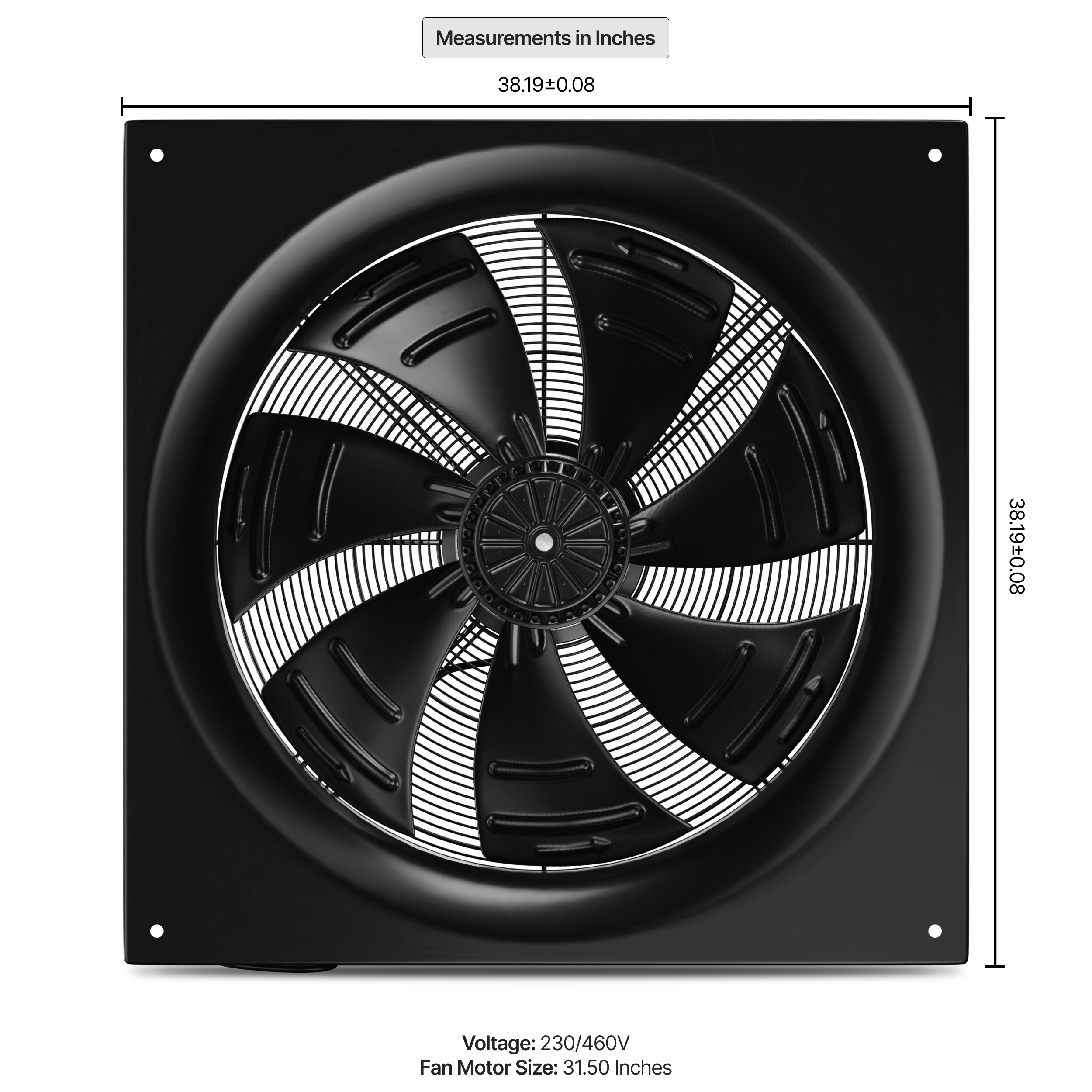 Dunli Condenser Fan Motor & Assembly - 800mm/230V-460V