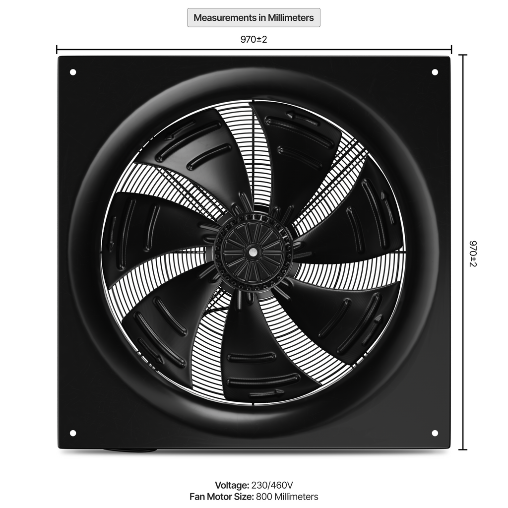 Dunli Condenser Fan Motor & Assembly - 800mm/230V-460V