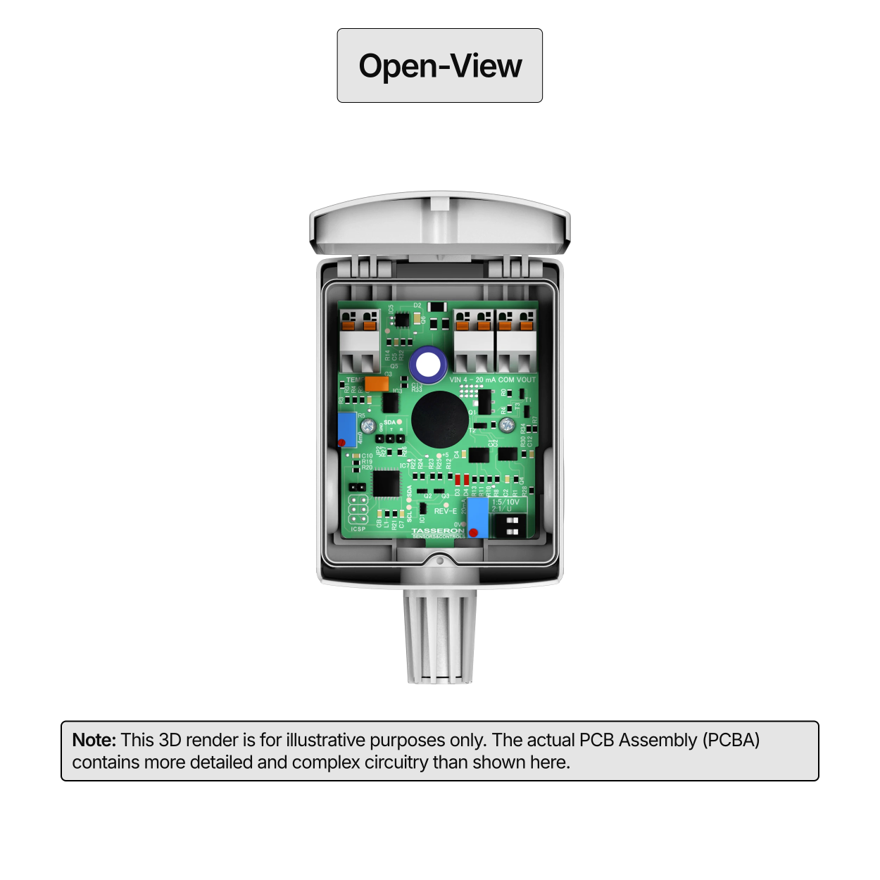 Tasseron Outdoor Humidity/Temperature Sensor (THHOSA5C) Addison OAT/RH Aftermarket Part No. 0843P-0587