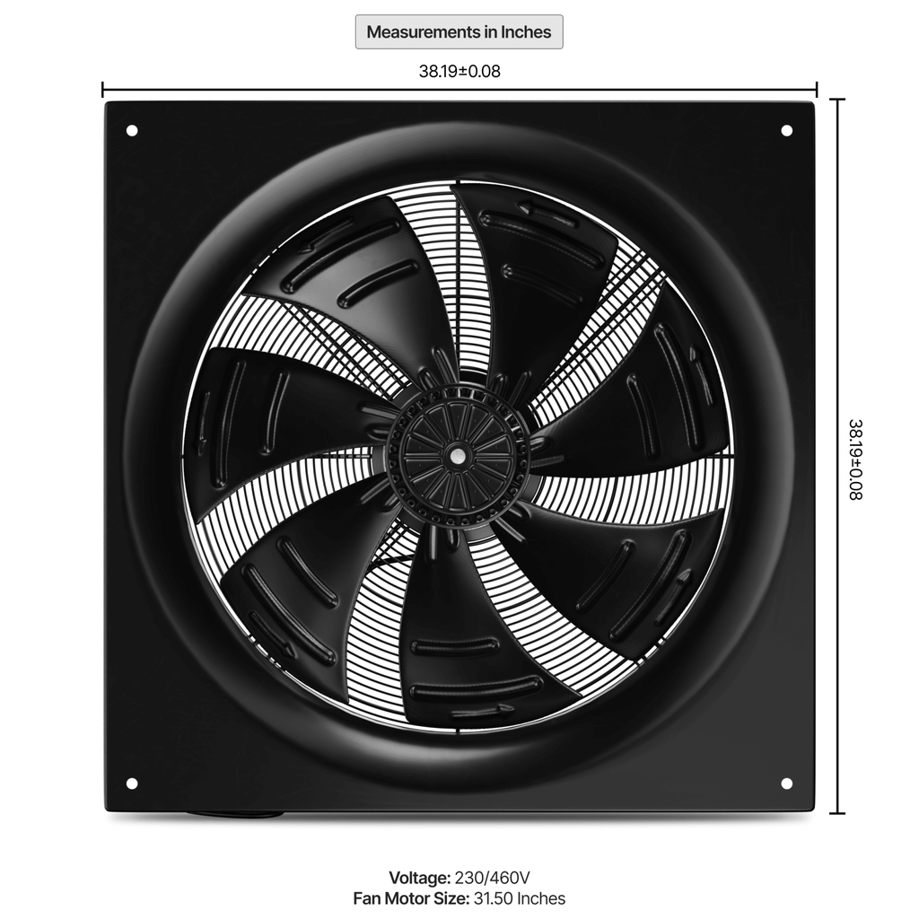 Dunli Condenser Fan Motor & Assembly - 800mm/230V - 460V - EPS Controls