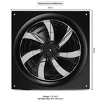 Dunli Condenser Fan Motor & Assembly - 800mm/230V - 460V - EPS Controls