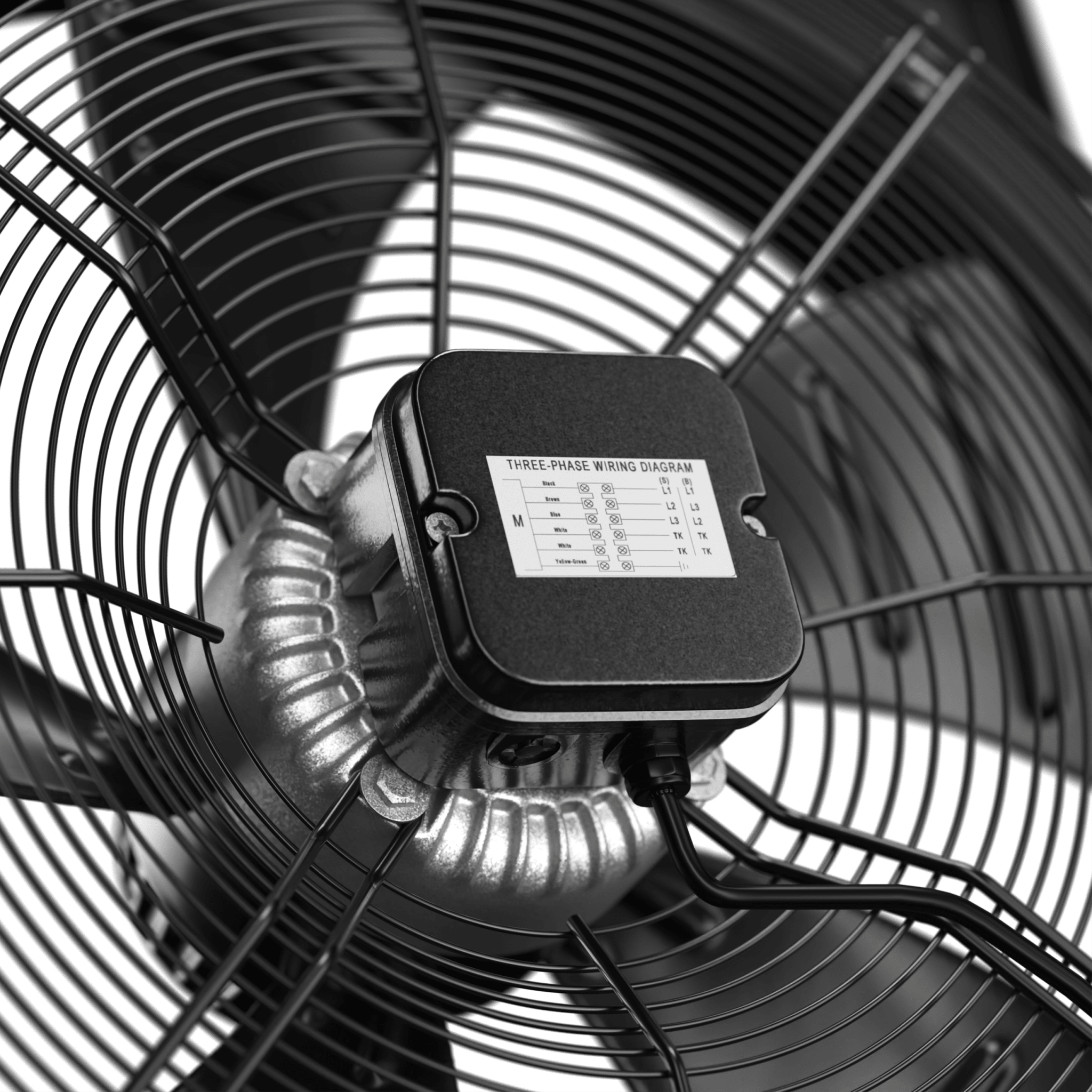 Dunli Condenser Fan Motor & Assembly - Aftermarket Replacement Addison Part No. 0515P - 0783 - 550mm/230V - 460V - EPS Controls