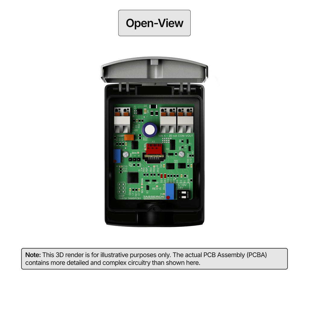 Tasseron Duct Mount Humidity/Temperature Sensor (THHDSA5C) Addison Aftermarket Part No. 0843P - 0586 - EPS Controls